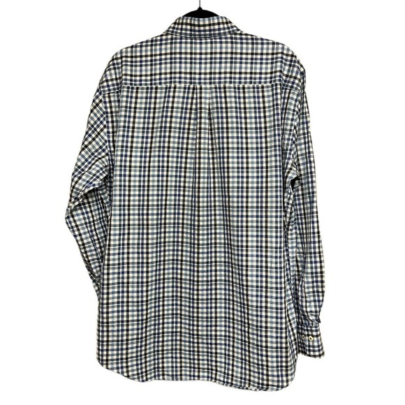 Peter Millar Blue Plaid Button Down Shirt Men's Size Large - Picture 2 of 8